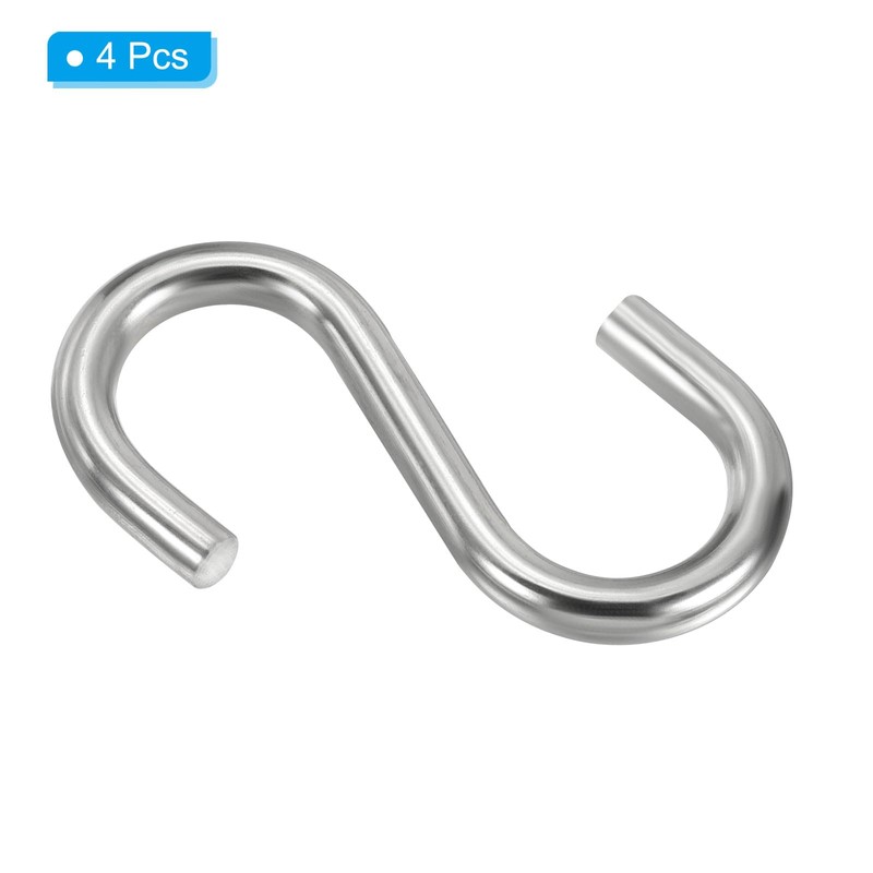 PATIKIL S Hooks, 4 Pack 2.6 Inch 304 Stainless Steel
