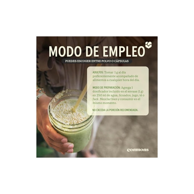 Commons Adaptógenos Amla Extracto Puro Polvo 100 Suplemento Natural Tónico
