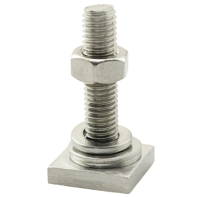 TAODAN 6 Sets 304 Stainless Steel Square Head Bolt Sets