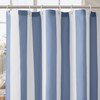 Ohocut Vertical Striped Blue Shower Curtain, Cute Retro Vintage Blue