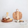 Creative Co-Op Marble and Mango Wood Cheese Board Set with