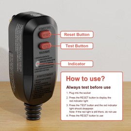 ANEKEN GFCI Plug Replacement Auto Reset 3 Prongs 15Amp 3-Wires with Waterproof Ground Fault Circuit Interrupter Safety RCD Protection for Power Pressure Washer, Air Conditioner, Hot Tub, Hair Dryer