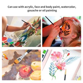 Juego de Pinceles de Pintura Profesional de 8 Piezas Pinceles de Pintura Al óleo Pinceles de Cerdas Naturales Pinceles de Nailon de Artista para Pintura de Acuarela Al óleo Acrílica