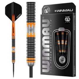 WINMAU Nitin Kumar 23 Gram Professional Steeltip Tungsten Darts Set with Flights and Stems (Shafts)