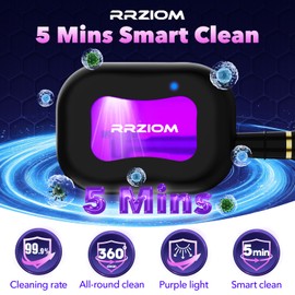 Toothbrush Sanitizer Case, RRZIOM Portable Toothbrush Covers Rechargeable, Rechargeable Toothbrush Cleaner Holder Case for Travel Home, Detachable Toothbrush Cover Cap for All Toothbrushes (Black)