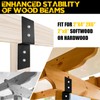 VEVIVOOVY 10“ x 3” Heavy Duty Steel Z Bracket,Double Angle