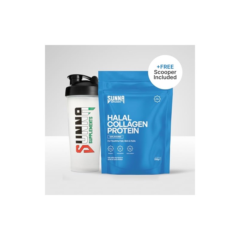 SUNNA SUPPLEMENTS Halal Bovine Collagen Protein Powder - 1500g Unflavoured