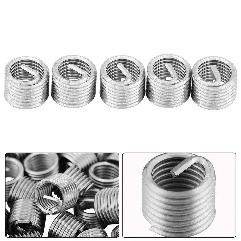 50 piezas M8 insertos de hilo de acero inoxidable alambre