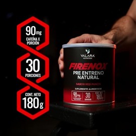 VALARA Firenox Pre-Entreno en Polvo Natural - Gym Entrenamiento
