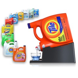 Skywin Organizador de detergente para Ropa y Bandeja de Goteo para la organización de la lavandería - Pedestal dispensador de detergente para Ropa (Negro, 1)