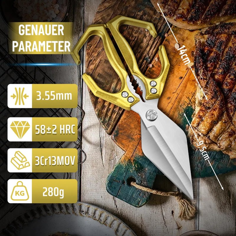 Dream Reach Sharp Poultry Scissors Bone Scissors Multi-Purpose Kitchen Scissors