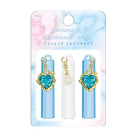 Krax Pencil Cap with Charm Gemish Diamond Heart Blue 135983