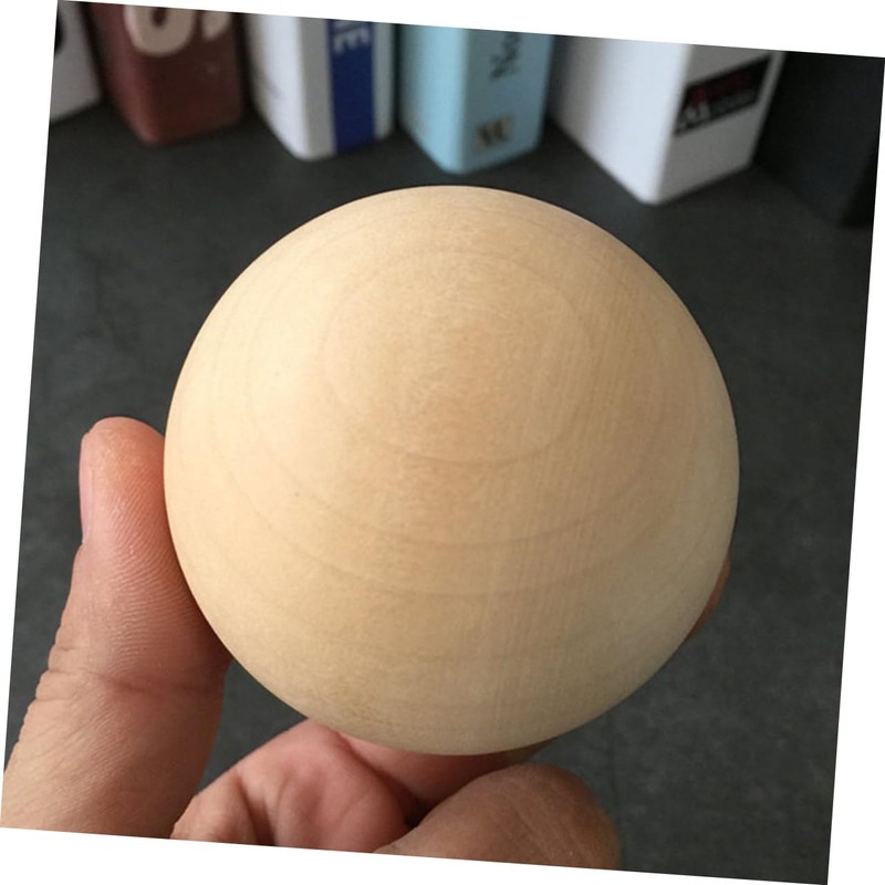 NUOBESTY 10pcs Natural Unfinished Wooden Balls Round Craft Balls for