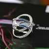 LAIFULA Unique Rings Fashion Cubic Zirconia Inlay X Ring Engagement