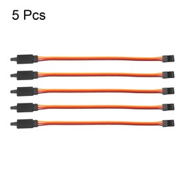 uxcell 5Pcs 6 Inches 15cm 3-pin Servo Extension Cable Wire Male to Female for RC Futaba JR Lock Type