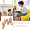 Wooden Blocks Cube Building Blocks Geometric Blocks 3D 12 Pieces