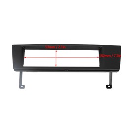 Aramox 1Din Stereo Dash Bezel, 7.2 x 2.1in Navigation Panel Radio Single Din Car Stereo Fascia Frame Dash Kit ABS Fit for 3 Series E90/E91/E92/E93 2004-2012