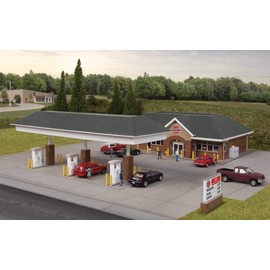 Modern Gas Station - KIT - Main Building: 10-7/16 X 6-1/2 X 3-1/8" 26.5 X 16.5 X 7.9CM