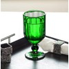 Abbott Collection Green Panel Wine Goblet - Glass 6.5"H (12oz)