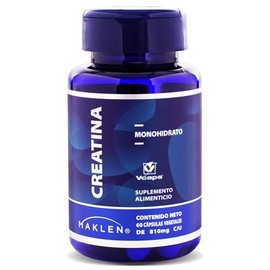 CREATINA CAPSULAS - Maklen Creatina Monohidratada 100% Pura - Rendimiento de Alto Nivel, Potencia, Resistencia y Recuperación Muscular - Capsulas Vega