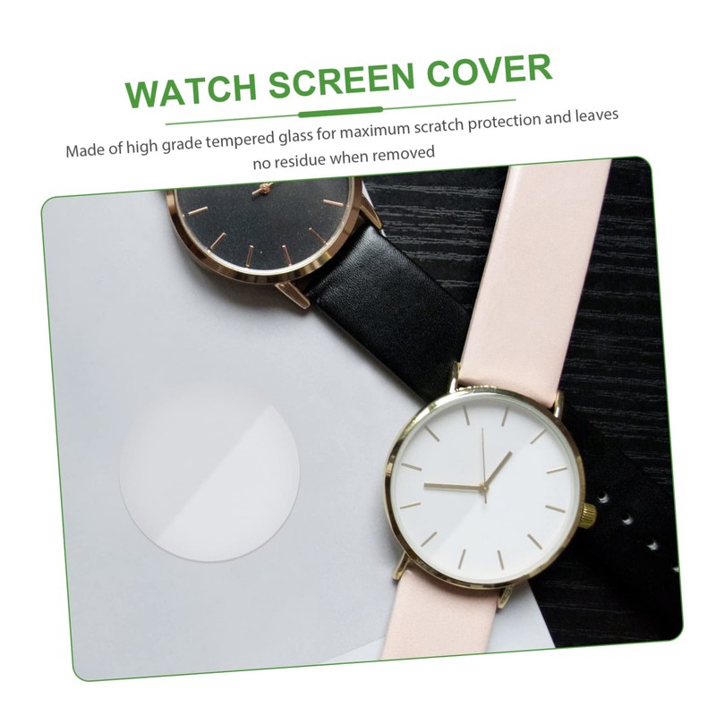 GRIRIW 9pcs Tempered Glass Watch Protector Break Cover Film for