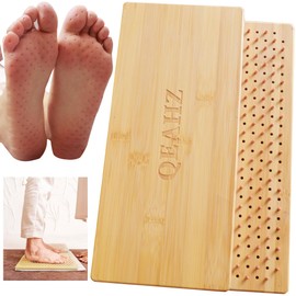 QEAHZ Sadhu Board Advanced - Copper nails, 15mm, Large Size, For Experts, Nail boards for feet, for Yoga and Meditation, Acupuncture Foot Massage, Bamboo