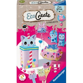 Ravensburger EcoCreate 23920 - Cute Kittens - DIY Craft Set from 6 Years, Crafts for Children with Upcycling