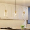 VONLUCE Pendant Light Kitchen Island, Brushed Gold Pendant Light Fixture
