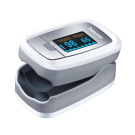 Beurer PO 30 Pulse Oximeter, Measure Oxygen Saturation (SpO₂) and Heart Rate (Pulse), Finger Oximeter with Colour Display, Painless Use on Finger, 6.1 x 3.6 x 3.2 cm, White