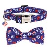 ADOGGYGO Thanksgiving Dog Collar with Bowtie, Fall Pumpkin Dog Thanksgiving