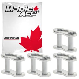 MAPLE ACE #40 SS Connecting Master Link for Stainless Steel Roller Chain Single Strand (Qty 4)