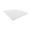 Danfuton White Full Trifold Foam Bed, Shikibuton, Foldable Ottoman Mat