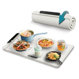 ORREY 2025 Food Warmer Mat, Electric Warming Tray, Warming Mat for Food -10 Level Temp. Warmer Tray for Buffets, Full Surface Heating, Rollable & Waterproof, Premium Silicone Material wtih Child lock