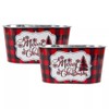 Fyne-Finds Set of 2 Metal Tin Trough 25cm, 10inch Pot