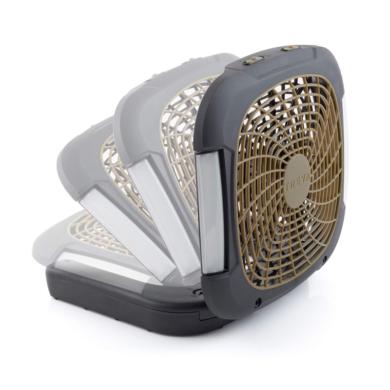 O2COOL Treva 10 Inch Portable Fan with LED Lights -