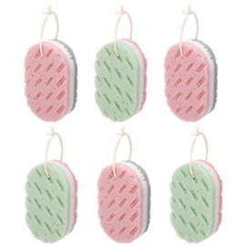 6-Pack Shower Sponges Exfoliating Shower Sponges | Eco-Friendly Bath Scrubbers for Smooth Skin & Deep Cleansing | Reusable Body Scrubber for Men & Women