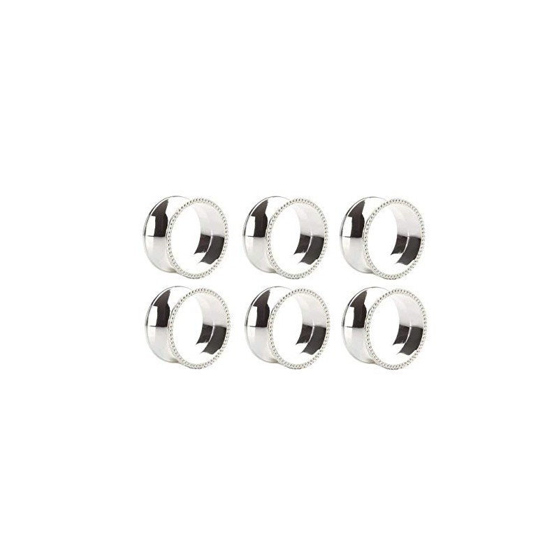 Yalulu 6 Pcs Serviette Rings Napkin Holder Wedding Banquet Party