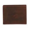 CTM Men's Leather Envelope Style Trifold Wallet, Brown