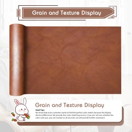 KING MOUNTAIN Leather Repair Patch,12 x 60 Inches self Adhesive Leather Repair Tape for Damaged Leather Furniture, Sofa Seating,Car Seats, Leather Goods（Classic Brown）