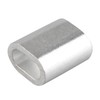 Futheda 50 pcs Aluminum Crimping Loop Sleeve Clips Oval Shaped