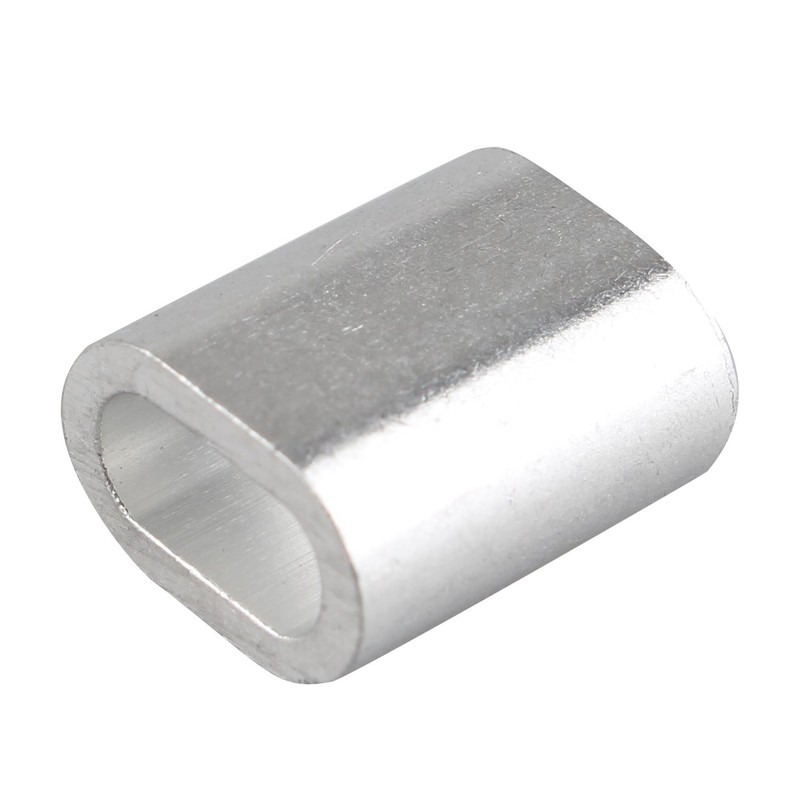Futheda 50 pcs Aluminum Crimping Loop Sleeve Clips Oval Shaped
