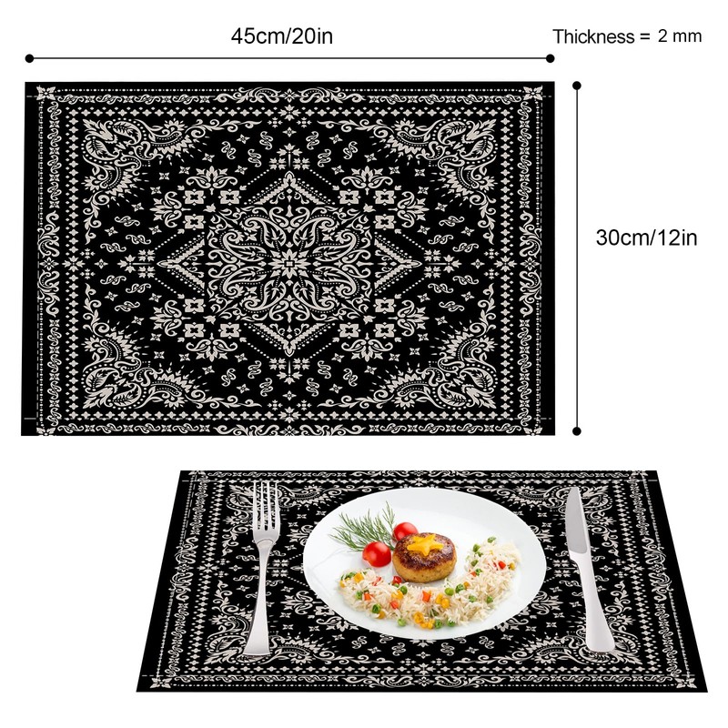 ZSYTZL Placemats Set of 4 Washable Durable Table Placemats for
