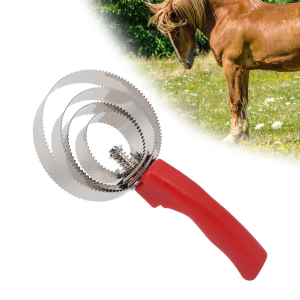 Stainless Steel Curry Comb,Reversible Metal Horse Curry Comb Horse Curry