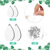 24 Pieces Sublimation Blanks Sublimation Earring Blanks Wooden Earrings Teardrop
