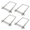 LifCratms 4 Sets 304 Stainless Steel Square U-Bolts, M6 x