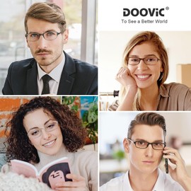 DOOViC 4 Pack Reading Glasses for Women Men Blue Light Blocking Reading Glasses TR90 Flexible Lightweight Readers 2.5 Strength