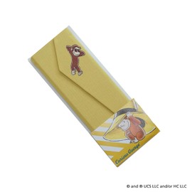 Curious George Portable Case, One Point Pattern, Foldable, Glasses Case, UNDW0921VG Yellow