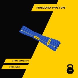 EdcX 2 mm Nylon Paracord 275 (15, 30, 50 and 100 m)– 100% Nylon rope, 3-Strand cord, Nylon cord 2 mm in Many Colours (Blue, 15 m)