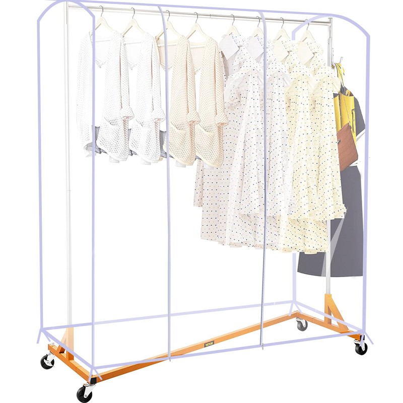 Ruibo Clear Garment Rack Cover for Clothes Rack Cover with