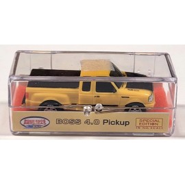 Road Race Replicas / Nu-Rora Yellow Boss 4.0 Sport Pickup HO Scale Slot Car RRR